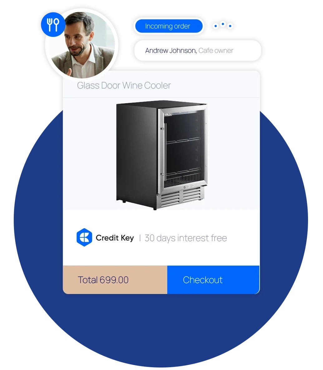 Product detail page on eCommerce website showing Credit Key widget
